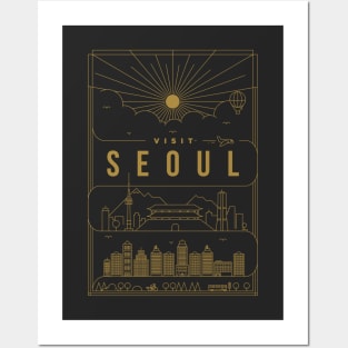 Seoul Minimal Lineal Poster Posters and Art